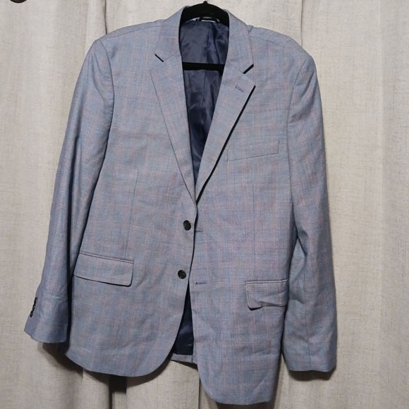 Nautica Sport Jacket Blazer Men's 44R Blue Gray